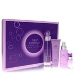 Perry Ellis 360 Purple by Perry Ellis - Gift Set -- 3.4 oz Eau De Parfum Spray + .25 oz Mini EDP Spray + 4 oz Body Mist Spray + 3 oz Shower Gel - para mujeres