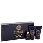 Versace Pour Homme Dylan Blue by Versace - Gift Set -- 0.17 oz Mini EDT + 0.8 oz After Shave Balm + 0.8 oz Shower Gel - para hombres