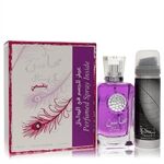Lattafa Mahasin Crystal Violet by Lattafa - Eau De Parfum Spray with 1.7 oz Deodorant Spray 100 ml - para mujeres